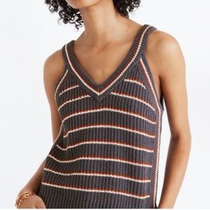 Madewell 'Stockton' sweater tank striped sz XL